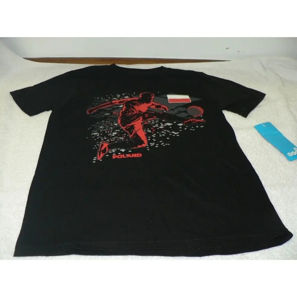 Gen2 Kids National Soccer Apparel Poland Black/Red Grey Size 8‎